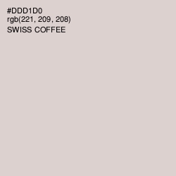 #DDD1D0 - Swiss Coffee Color Image